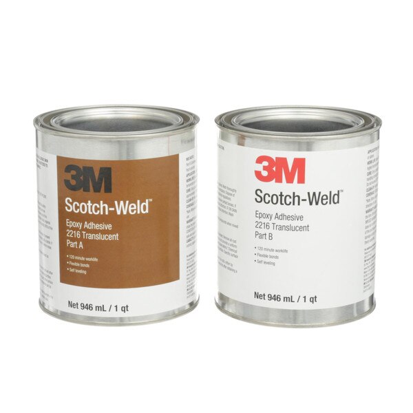 3M Scotch-Weld Epoxy Adhesive 2216, Translucent, Part B/A, 2 Quart, 6 ...
